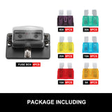 NNEDSZ 4pcs 4 Way Blade Fuse Box Block Holder LED Indicator Light 12V/24V Car Marine