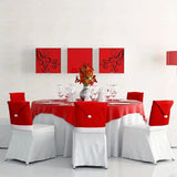 NNETM 4Pcs Christmas Chair Covers - Santa Claus Red Hat Snowflake Chair Xmas Cap