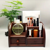 NNETM Wooden Desk File Organizer with Drawer