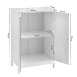 NNECW Floor Storage Cabinet with Double Door and Shelf for Bathroom