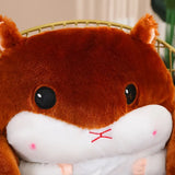 NNETM Cuddly Hamster-Shaped Seat Cushion - Dark Brown, 45cm x 40cm