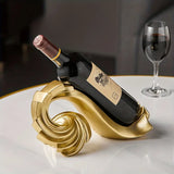 NNETM Resin Simple Spiral Wine Rack - Gold