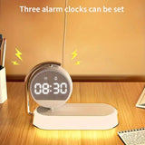 NNETM Fantasy Tropical Night Light & Wireless Charger Stand with Digital Alarm Clock
