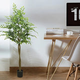 NNETM Nearly Natural 160.02cm Artificial Ficus Palm Tree in Pot