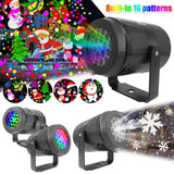 NNETM 360° Rotating LED Snowflake Projector Night Light