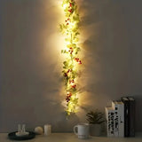 NNETM 2Pcs Red Berry Christmas Garland