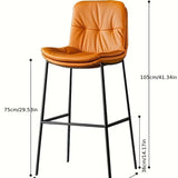 NNETM Iron Bar Chair with Backrest - Orange (75cm)