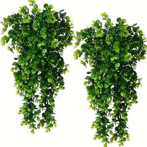 NNETM "Set of 2 Premium UV Resistant Eucalyptus Leaf Arrangements - Lifelike Artificial Flowers