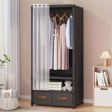 NNETM Foldable Drawers and Wardrobe Storage Cabinet - 2 Drawers