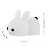 NNETM LED Cute Bunny Night Light - Rechargeable Color Changing Lamp for a Glowing Rabbit Experience- Colorful With Remote