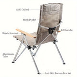 NNETM Foldable Outdoor Chair - Khaki, Four Adjustable Positions