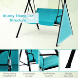 NNECW Loveseat Patio Canopy Swing Chair with Soft Cushion for Outdoor