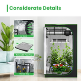 NNECW 122cm x 122cm x 203cm Reflective Grow Plant Growth Tent for Indoor Plant