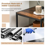 NNECW Set of 2 Industrial Coffee Tables for Living Room Bedroom Hallway