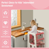 NNECW Kids Step Learning Stool with Double Safety Rails for Baby