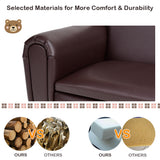 NNECW Kid Armrest Sofa Chair with PVC Leather and Wood Frame