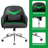 NNECW Adjustable Swivel Office Armchair with Massaging Cushion for Office Green