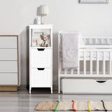 NNECW Floor Storage Cabinet with 2 Adjustable Drawers for Bathroom