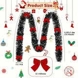 NNETM Sparkling Christmas Tinsel Garland - 179.83 cm | Festive Metallic Twist Decoration
