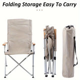 NNETM Foldable Outdoor Chair - Khaki, Four Adjustable Positions
