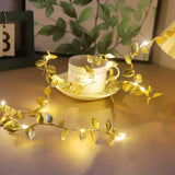 NNETM 2m 20LED Simulation Golden Leaf Decoration String Lights