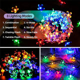 NNETM Decorative Solar Flower Lights - Illuminate Your Outdoor Space with 30 Fairy Cherry Flowers