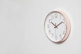 NNEDSZ Wall Clock Silent Non-Ticking Quartz Battery Operated Rose Gold