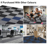 NNEDSZ Box of Premium Carpet Tiles Commercial Domestic Office Heavy Use Flooring Grey