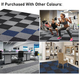 NNEDSZ Box of Premium Carpet Tiles Commercial Domestic Office Heavy Use Flooring Black