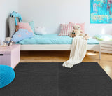 NNEDSZ Box of Premium Carpet Tiles Commercial Domestic Office Heavy Use Flooring Black