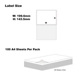 NNEIDS 1000 Sheets A4 Format 2UP White Labels