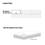 NNEIDS 500 Sheets A4 Format 30UP White Labels
