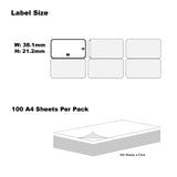 NNEIDS 500 Sheets A4 Format 65UP White Labels