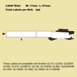 NNEIDS 6 Pack Alternative File Folder White labels for Brother DK-11203 17mm x 87mm 300L