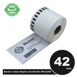 NNEIDS 42 Rolls + 2 Rolls with Holder Alternative White Labels for Brother DK-22210 29mm x 30.48m Continuous Length