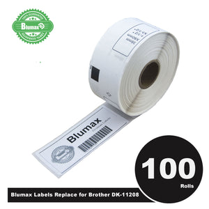NNEIDS 100 Roll Alternative Large Address White Refill labels for Brother DK-11208 38mm x 90mm 400L