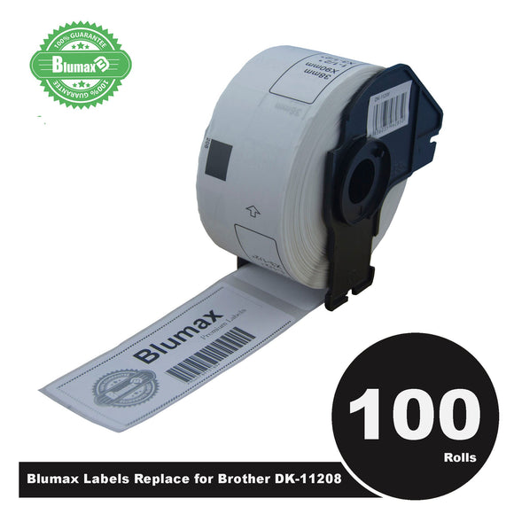 NNEIDS 100 Pack Alternative Large Address White labels for Brother DK-11208 38mm x 90mm 400L
