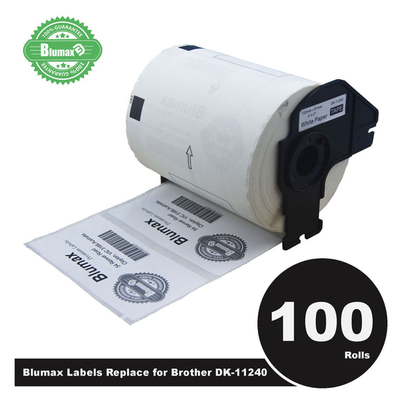 NNEIDS 100 Pack Alternative Barcode White labels for Brother DK-11240 102mm x 51mm 600L