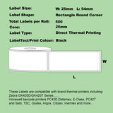 NNEIDS 200 Rolls Direct Thermal (Zebra) 25mm x 54mm 500L White labels