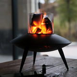 NNETM Space Black Flying Saucer Courtyard Charcoal Stove
