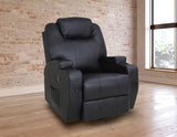 NNEDSZ Sofa Chair Recliner 360 Degree Swivel PU Leather Lounge 8 Point Heated