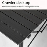 NNETM Adjustable Height Outdoor Aluminum Alloy Folding Table