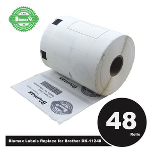 NNEIDS 48 Roll Alternative Barcode White Refill labels for Brother DK-11240 102mm x 51mm 600L