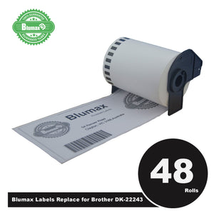 NNEIDS 48 Pack Alternative White labels for Brother DK-22243 102mm x 30.48m Continuous Length
