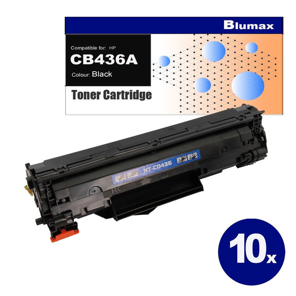 NNEIDS 10 Pack Alternative for HP CB436A(36A) Black Toner Cartridges