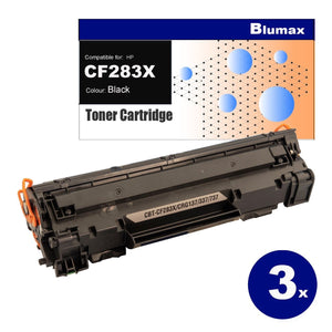 NNEIDS 3 pack Alternative for HP CF283X(83X) Black Toner Cartridges