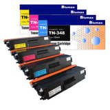 NNEIDS 4 Pack Alternative Toner Cartridges for Brother TN-348  (BK+C+M+Y)
