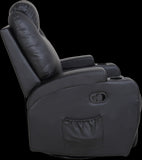 NNEDSZ Sofa Chair Recliner 360 Degree Swivel PU Leather Lounge 8 Point Heated
