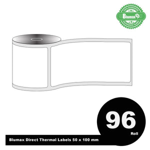 NNEIDS 96x Direct Thermal (Zebra) 50mm x 100mm (50mm Out) 400L White Labels
