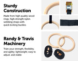 NNEDSZ Gymnastic Rings Olympic Gym Strength Training